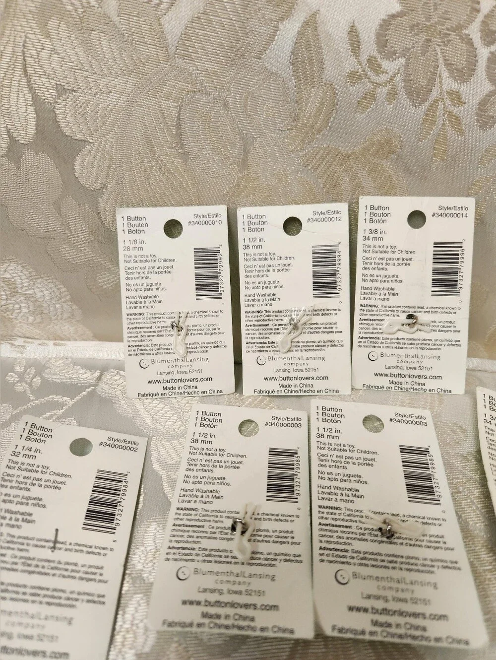 Crystal Buttons LOT of 7 NWT Bliss...